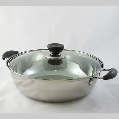 28CM Stainless Steel Pot With Lid For Induction/Heater/Gas/Electrical Stove