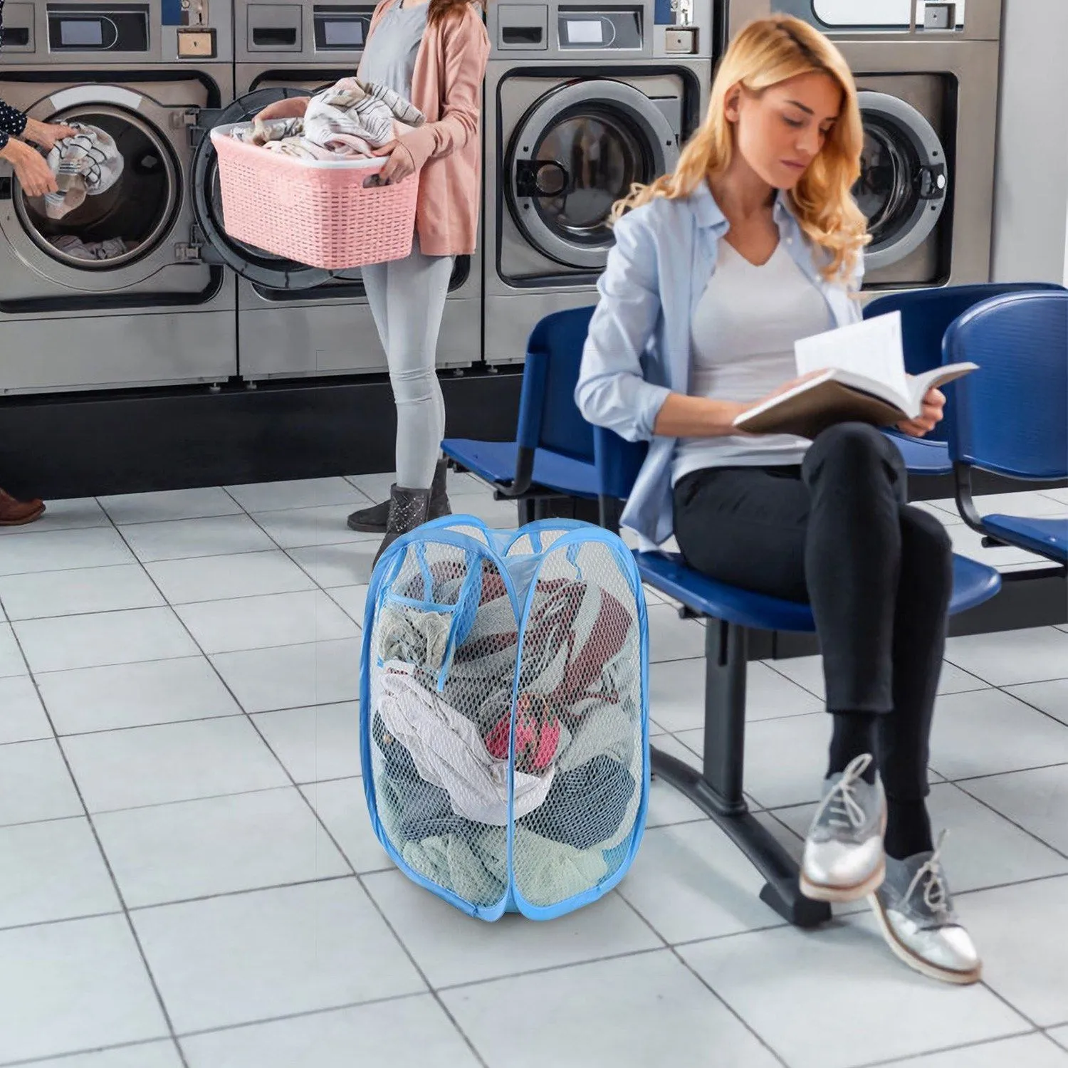 3-Pack: Pop-Up Laundry Hampers Foldable