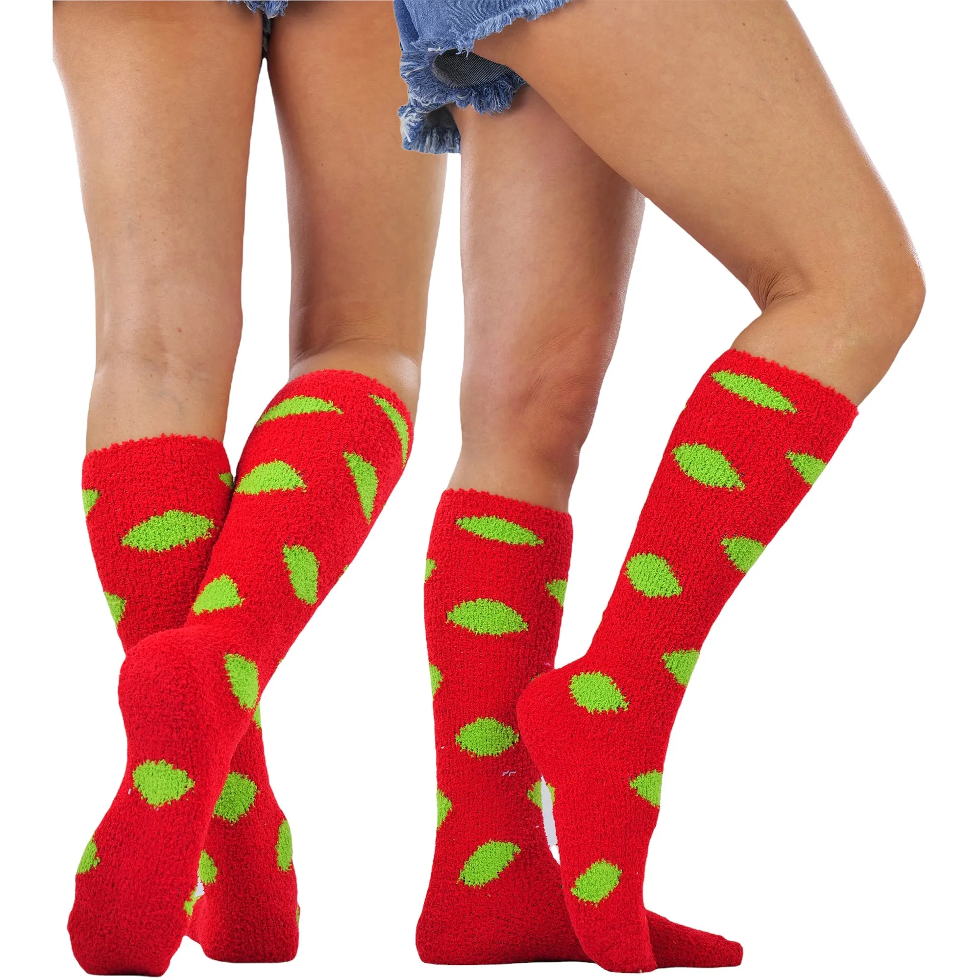 6-Pairs: Women's Plush Warm and Cozy High Socks