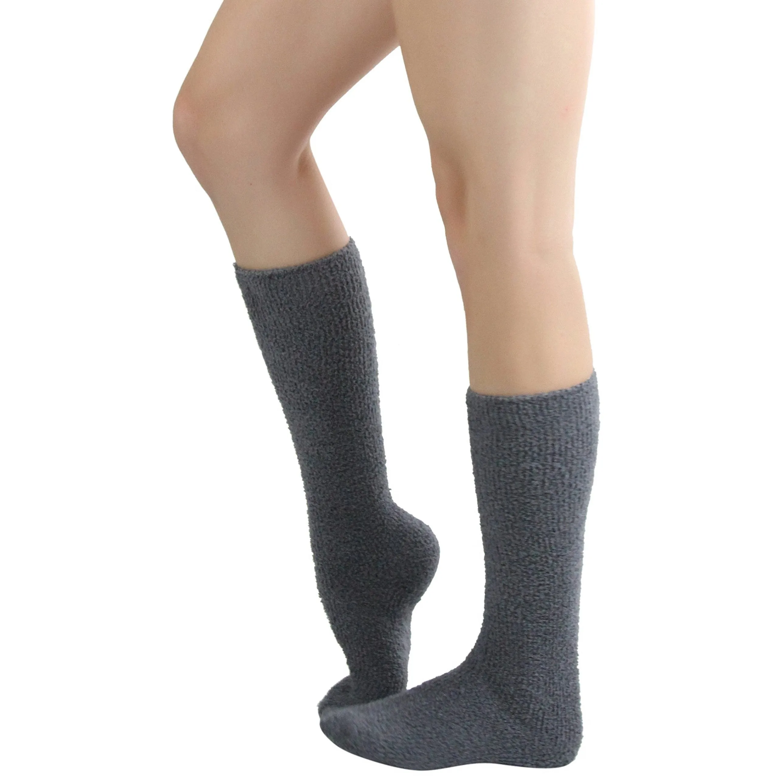 6-Pairs: Women's Plush Warm and Cozy High Socks