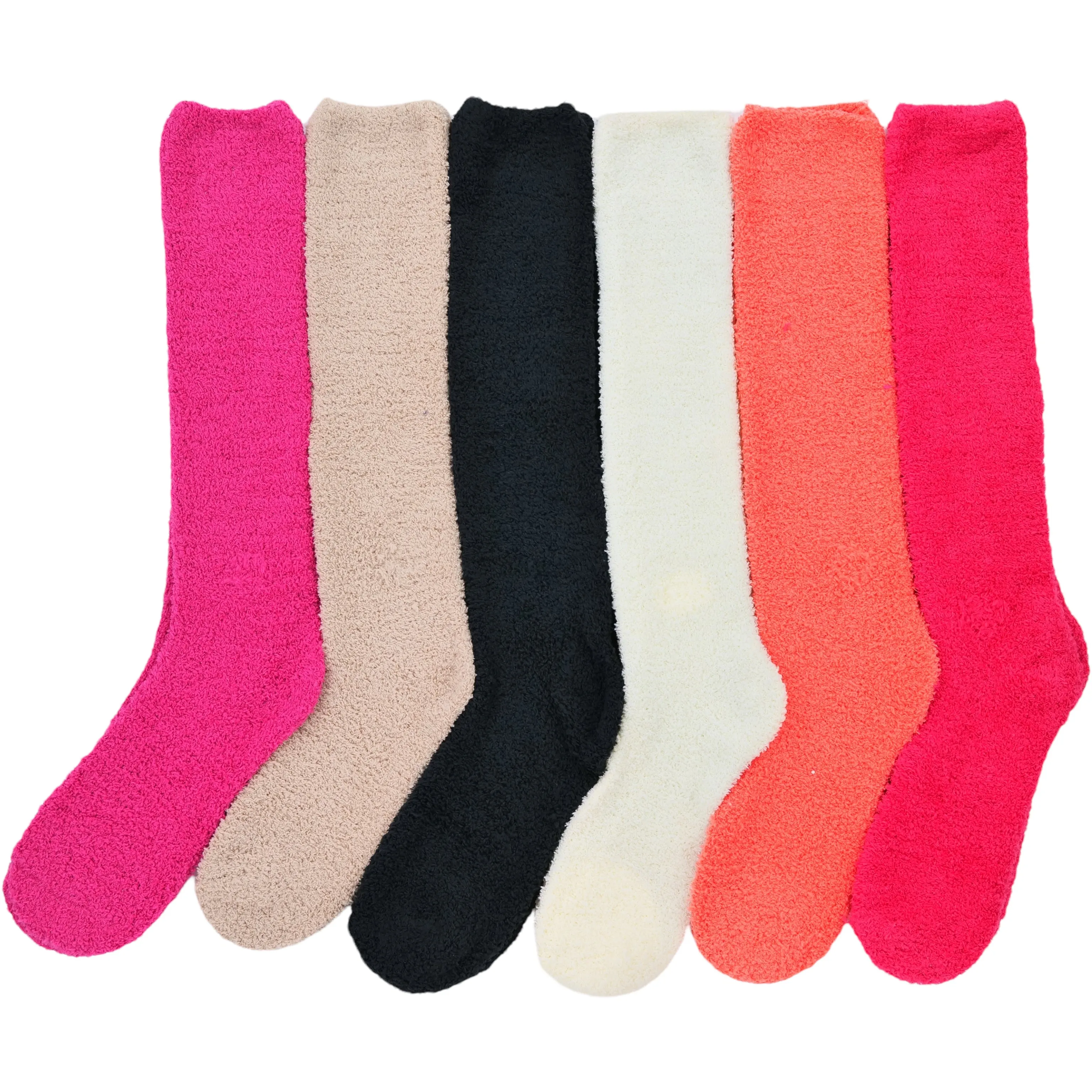 6-Pairs: Women's Plush Warm and Cozy High Socks