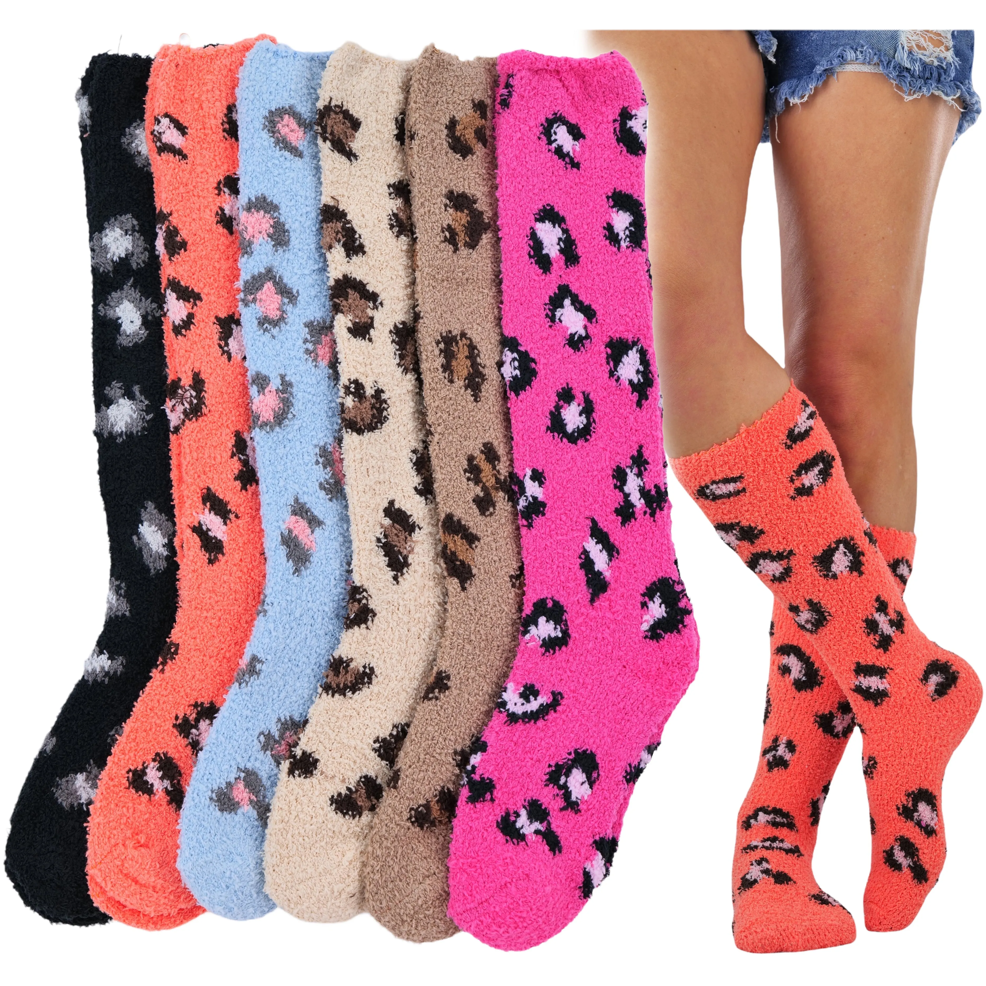 6-Pairs: Women's Plush Warm and Cozy High Socks