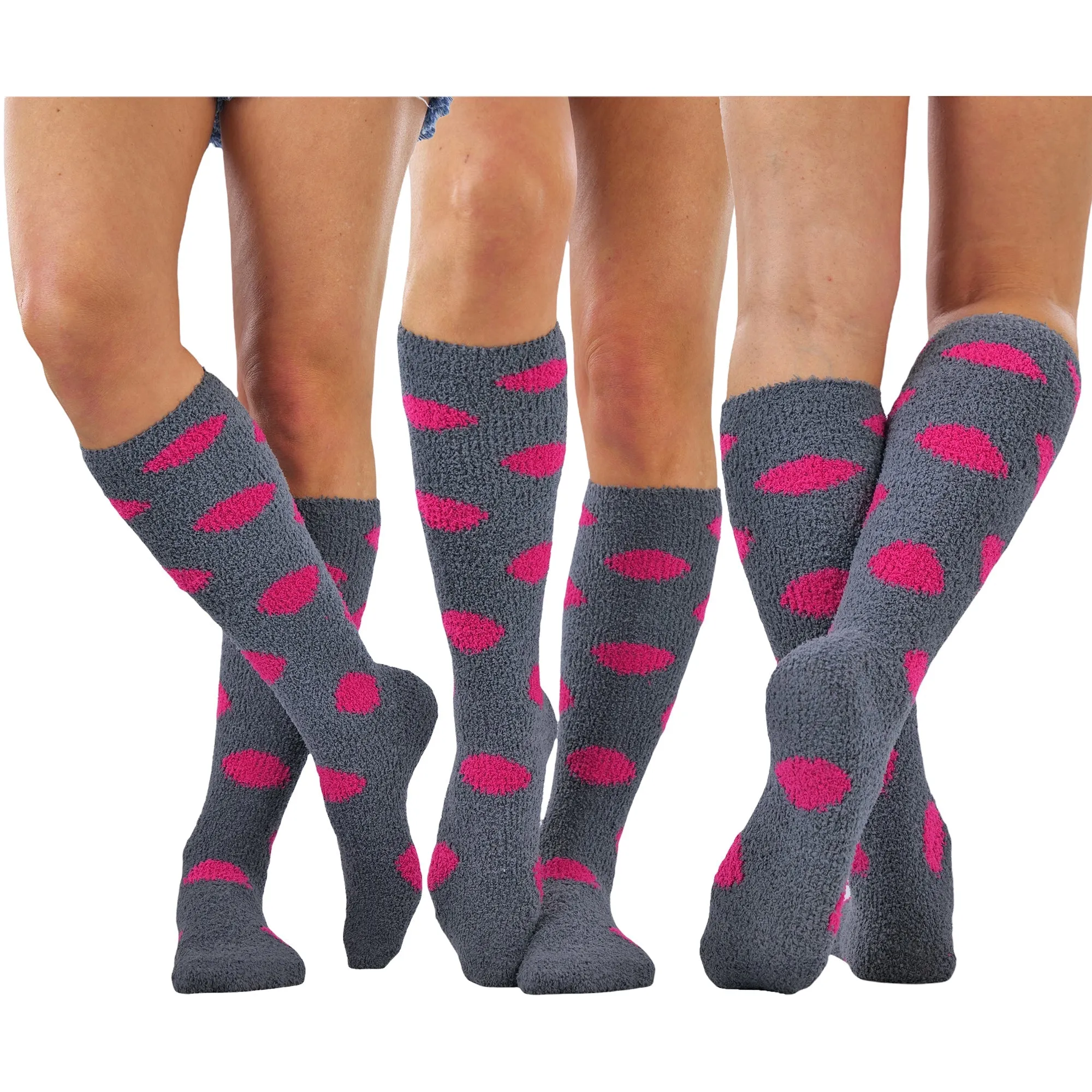 6-Pairs: Women's Plush Warm and Cozy High Socks