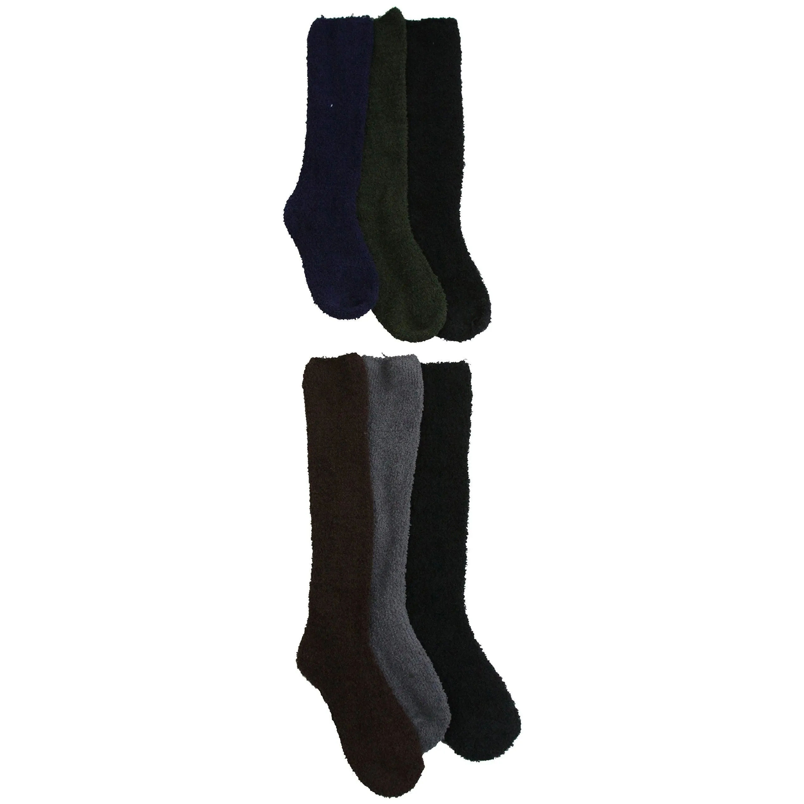 6-Pairs: Women's Plush Warm and Cozy High Socks