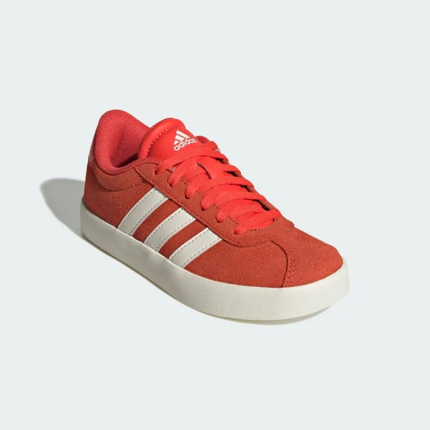 ADIDAS KID'S VL COURT 3.0 RED/WHITE SNEAKER SHOES