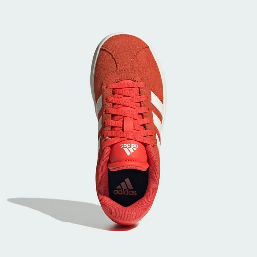 ADIDAS KID'S VL COURT 3.0 RED/WHITE SNEAKER SHOES