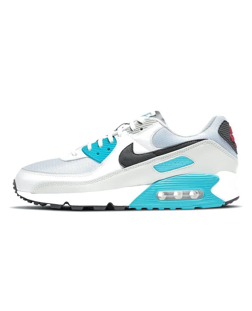 Air Max 90 White/Iron Grey-Chlorine Blue