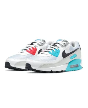 Air Max 90 White/Iron Grey-Chlorine Blue