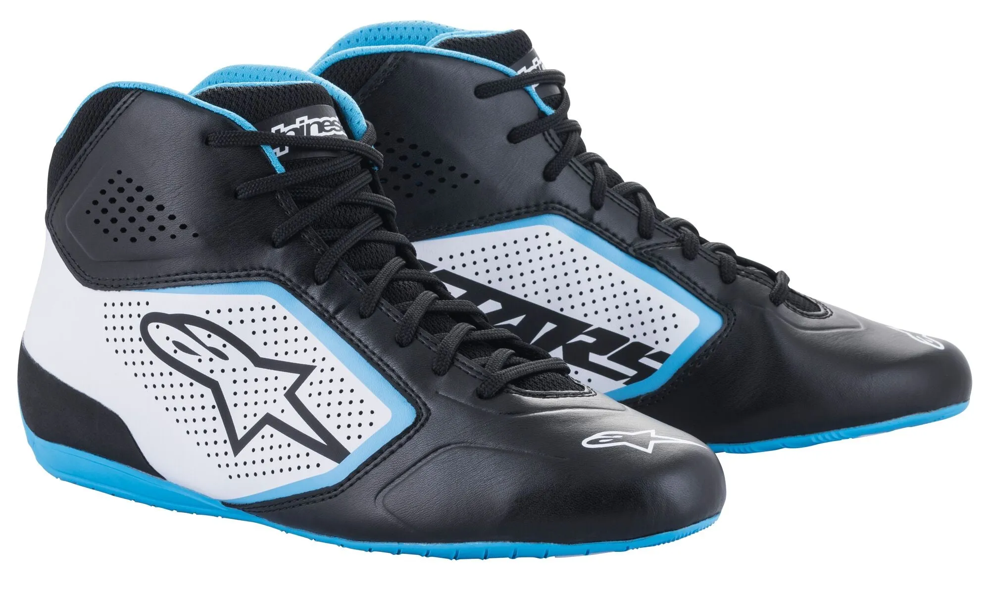 ALPINESTARS 2711521_1278_2,5 Karting shoes TECH-1 K START V2, black/white/light blue, Size 34