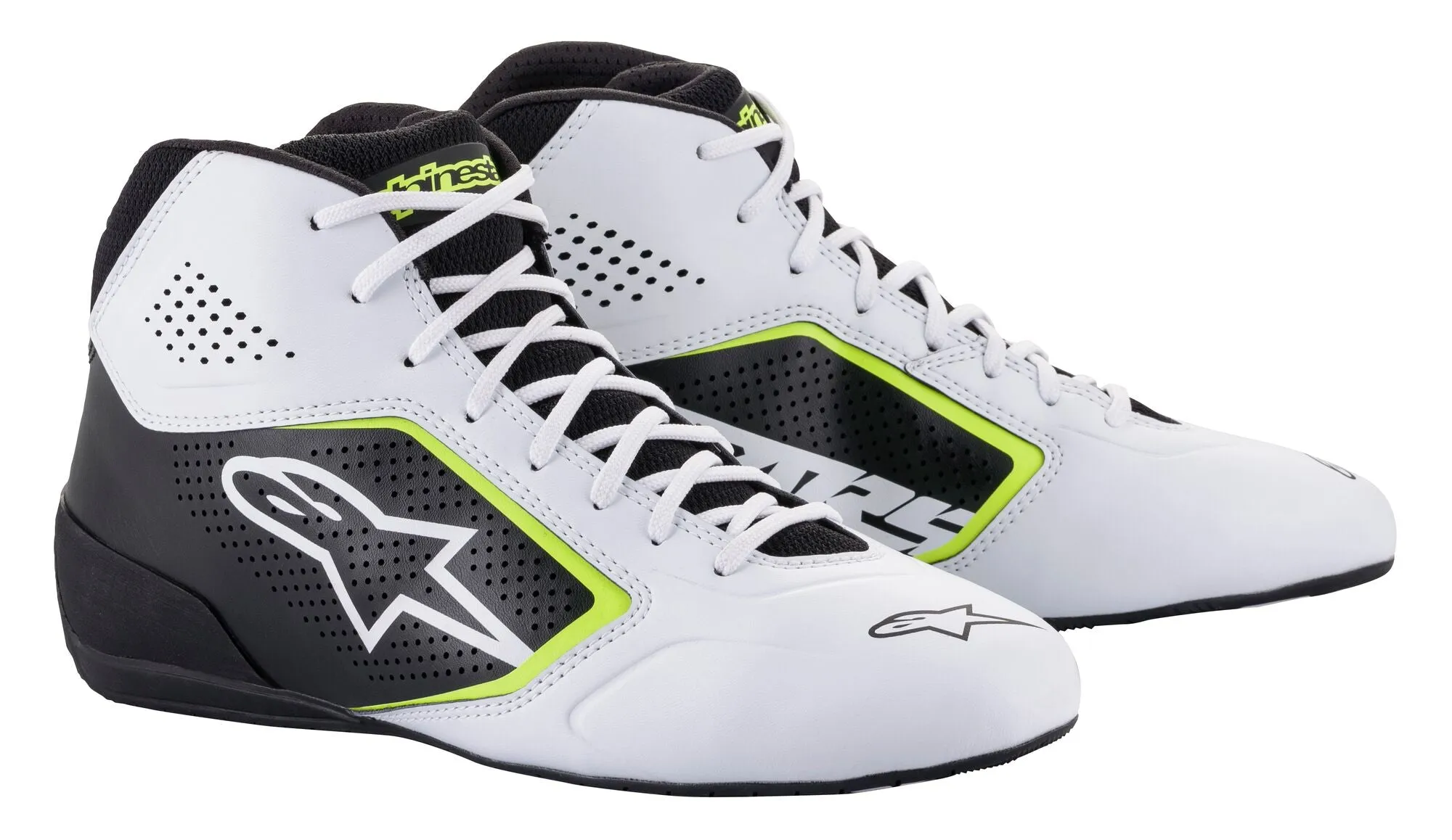 ALPINESTARS 2711521_215_10 Karting shoes TECH-1 K START V2, white/black/yellow fluo, Size 43