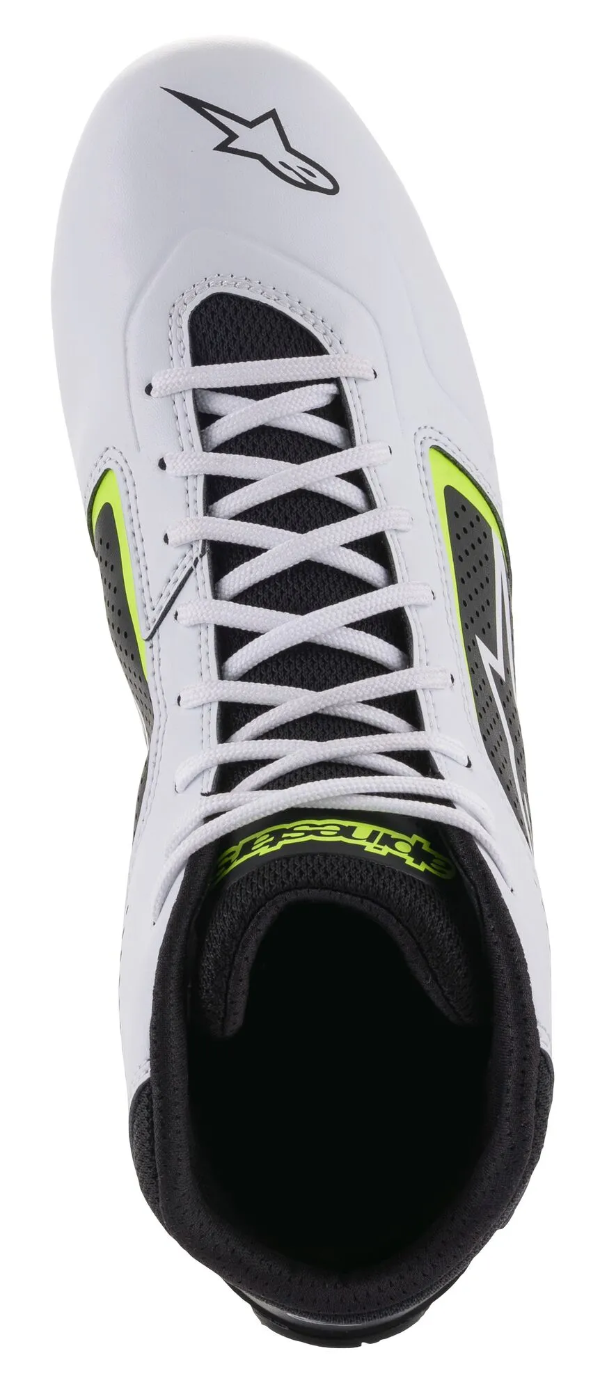 ALPINESTARS 2711521_215_10 Karting shoes TECH-1 K START V2, white/black/yellow fluo, Size 43