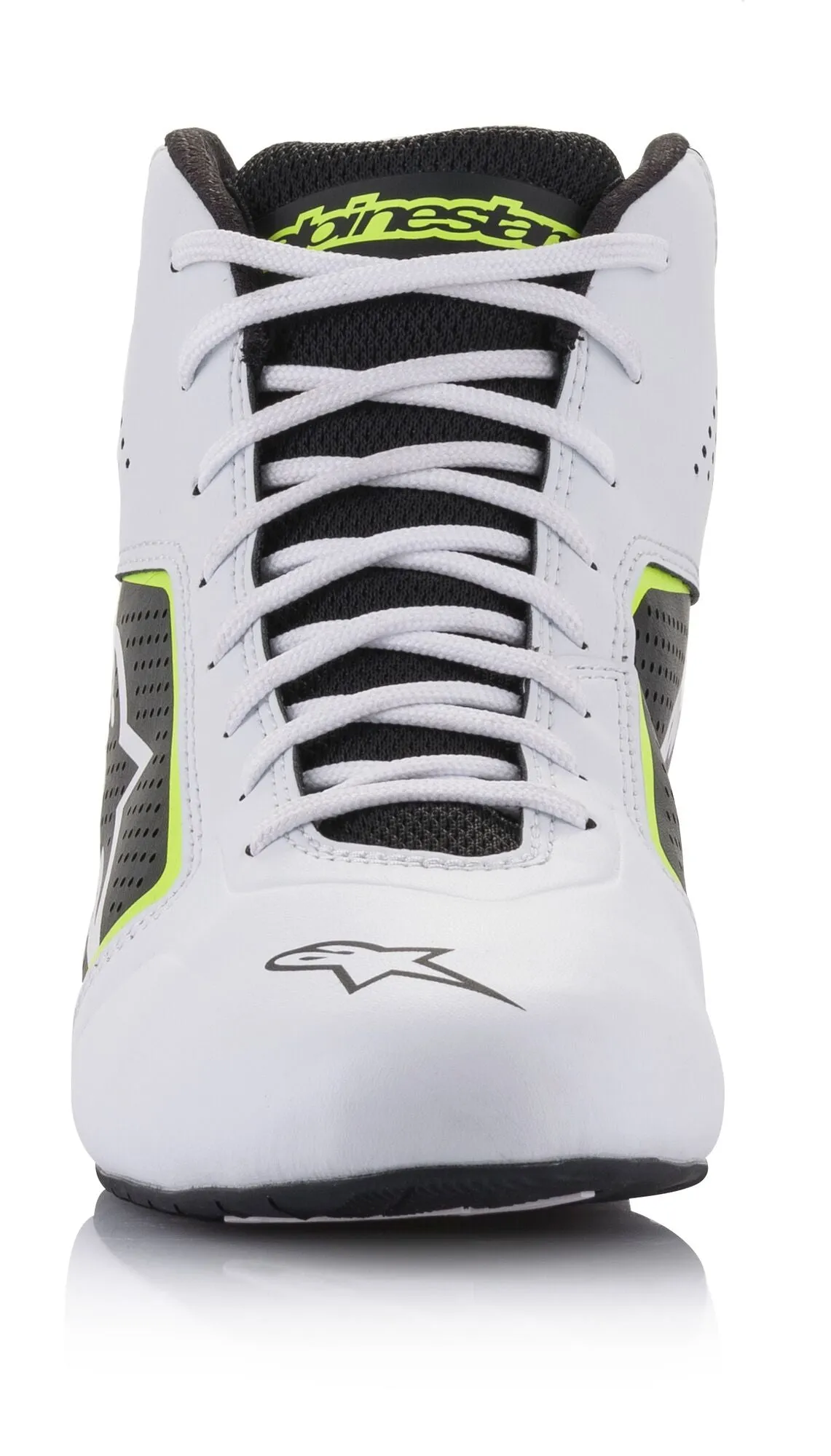 ALPINESTARS 2711521_215_10 Karting shoes TECH-1 K START V2, white/black/yellow fluo, Size 43