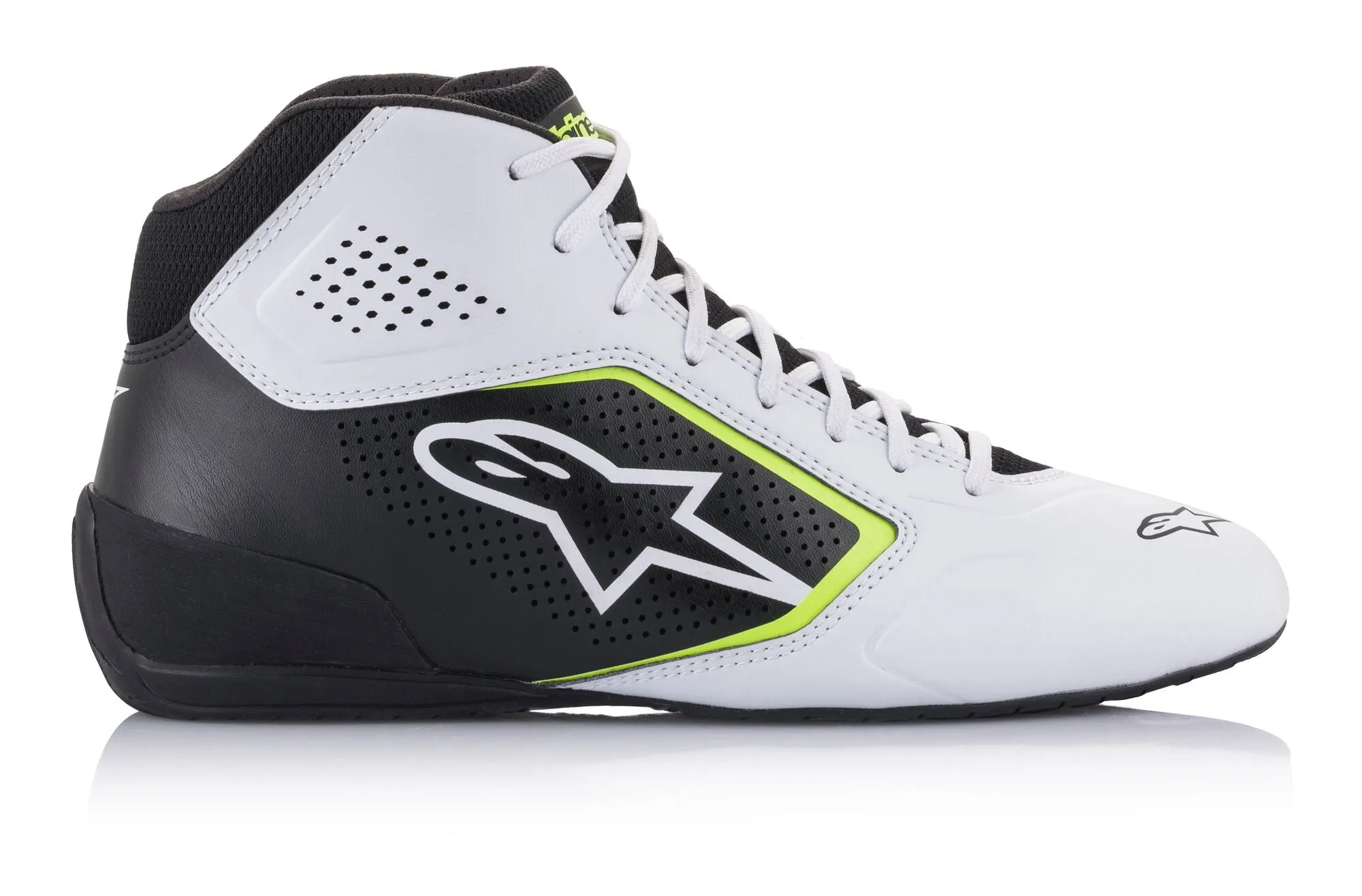 ALPINESTARS 2711521_215_10 Karting shoes TECH-1 K START V2, white/black/yellow fluo, Size 43