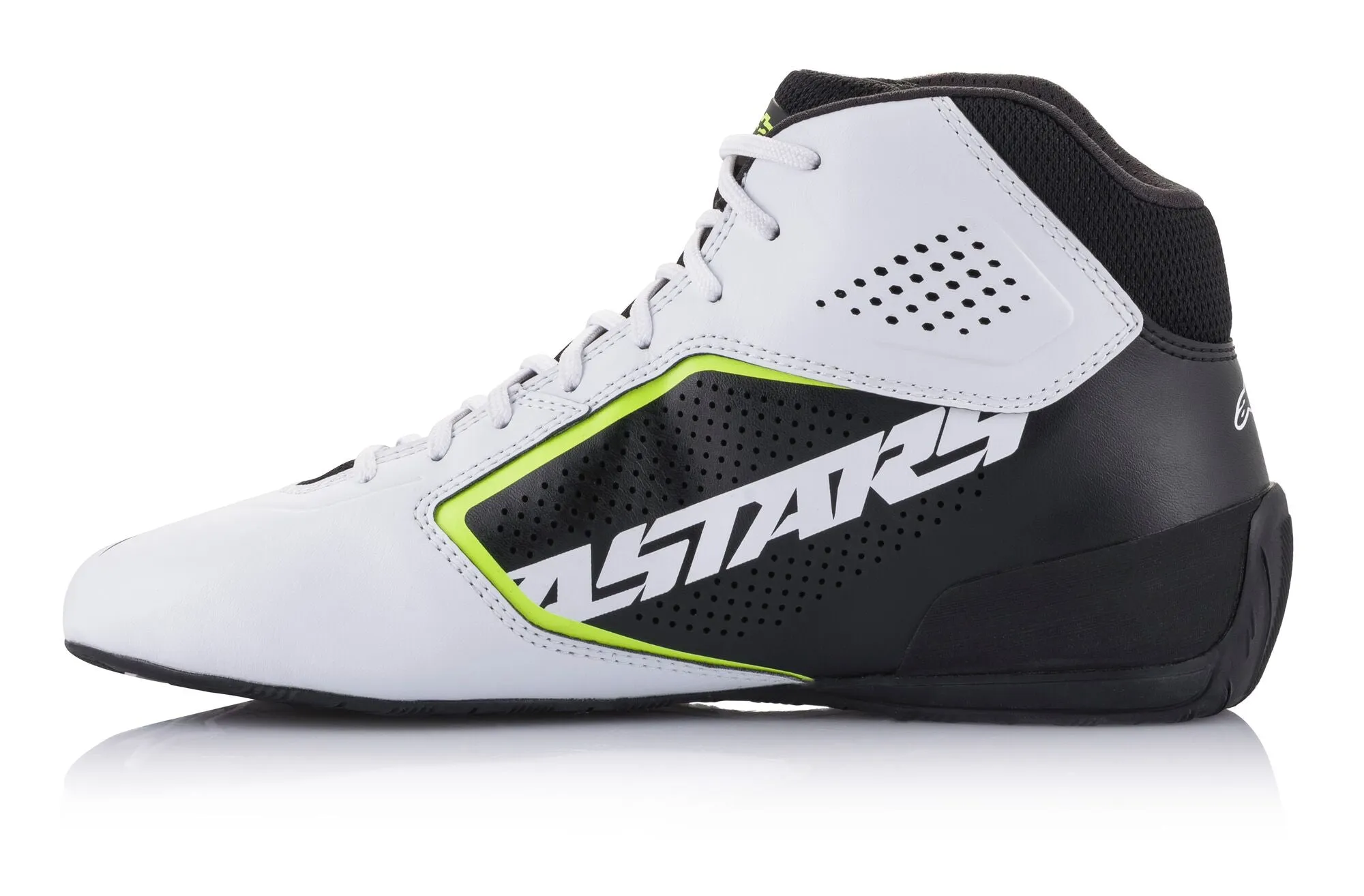 ALPINESTARS 2711521_215_10 Karting shoes TECH-1 K START V2, white/black/yellow fluo, Size 43