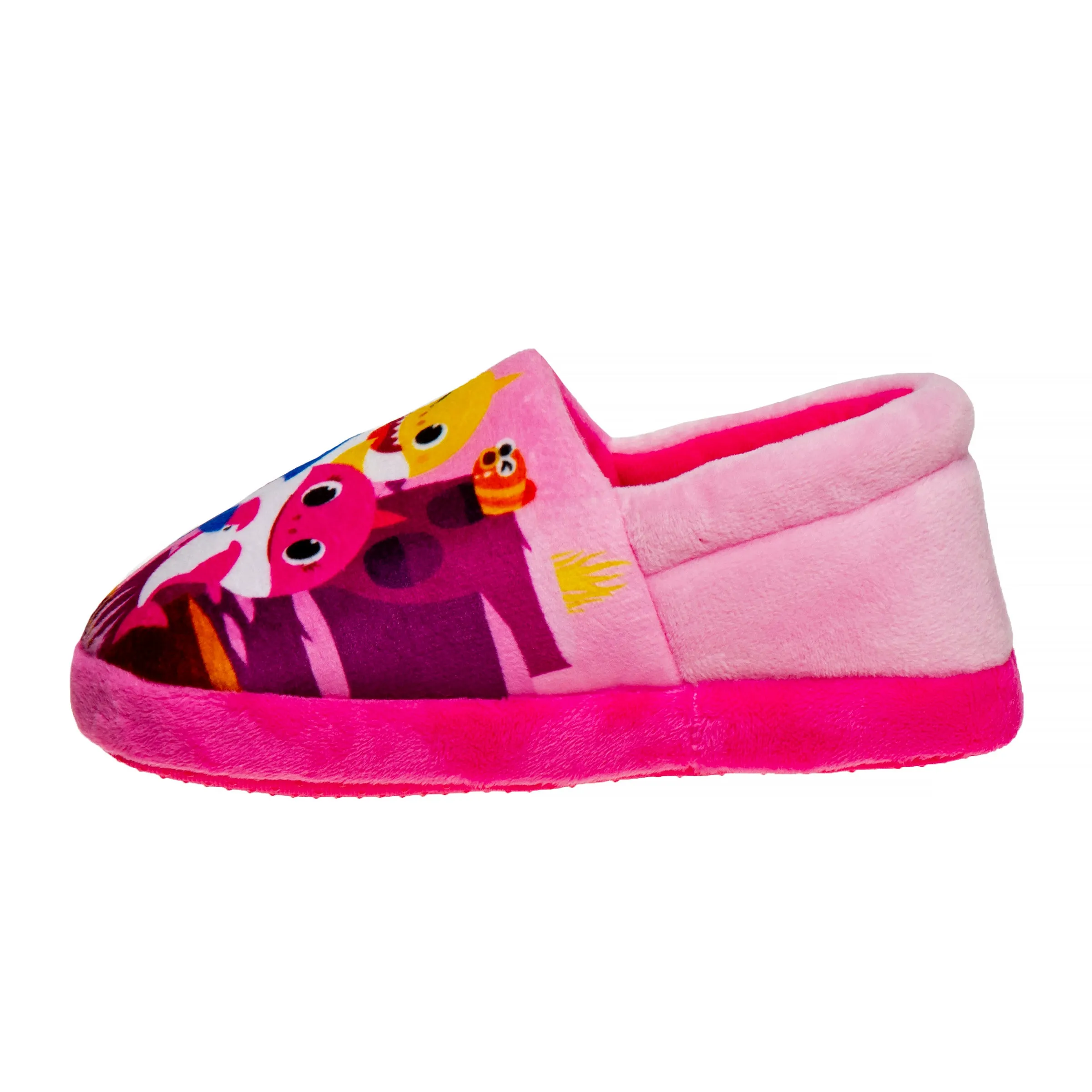 Baby Shark Girls Slip On Slippers Pink