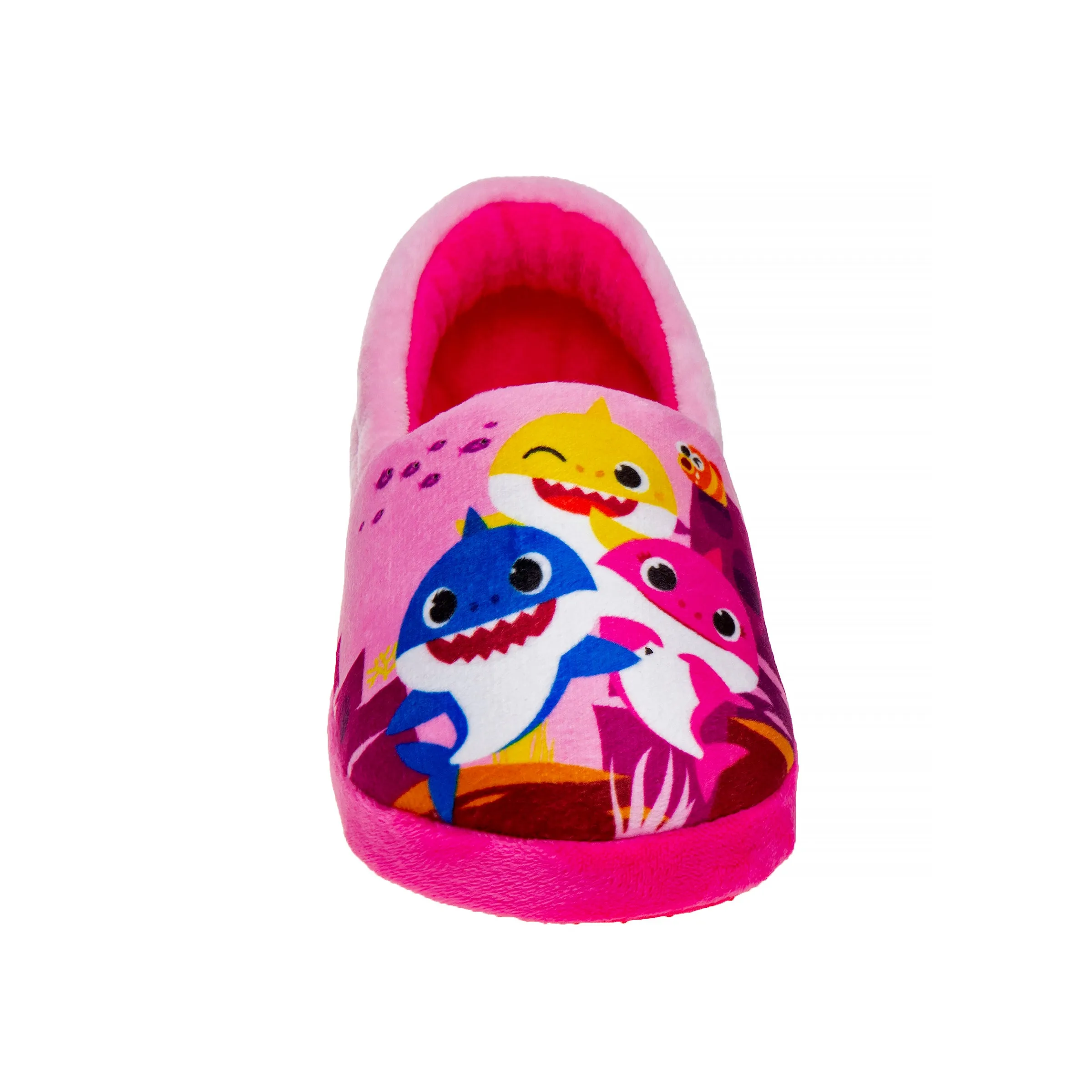 Baby Shark Girls Slip On Slippers Pink