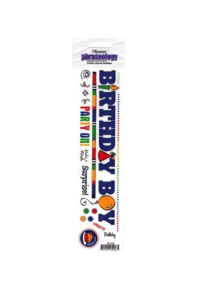 Birthday Boy Creative Rub-On Transfer (Available in a pack of 24)