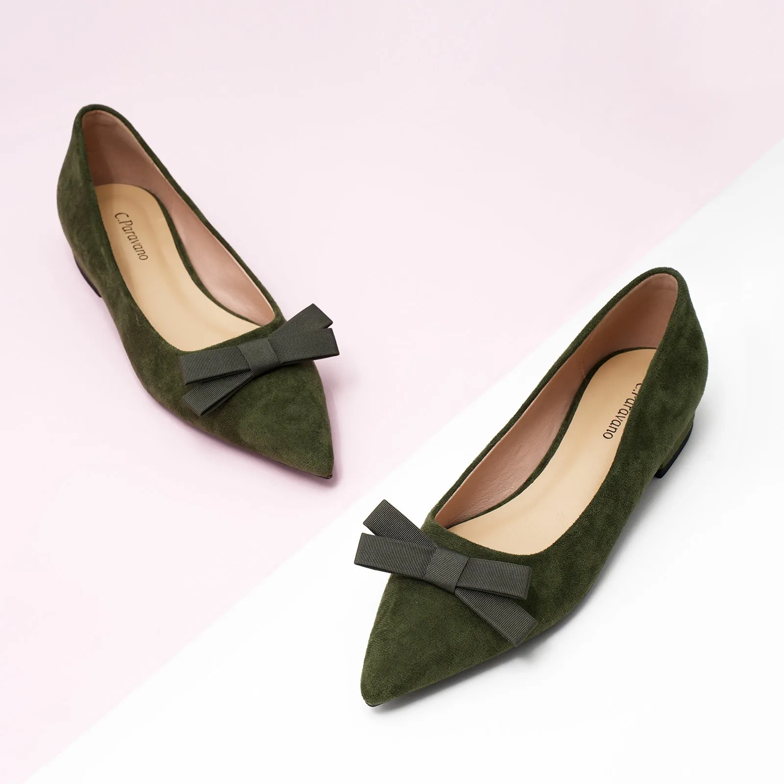 Bowknot Suede Flats (Aida)