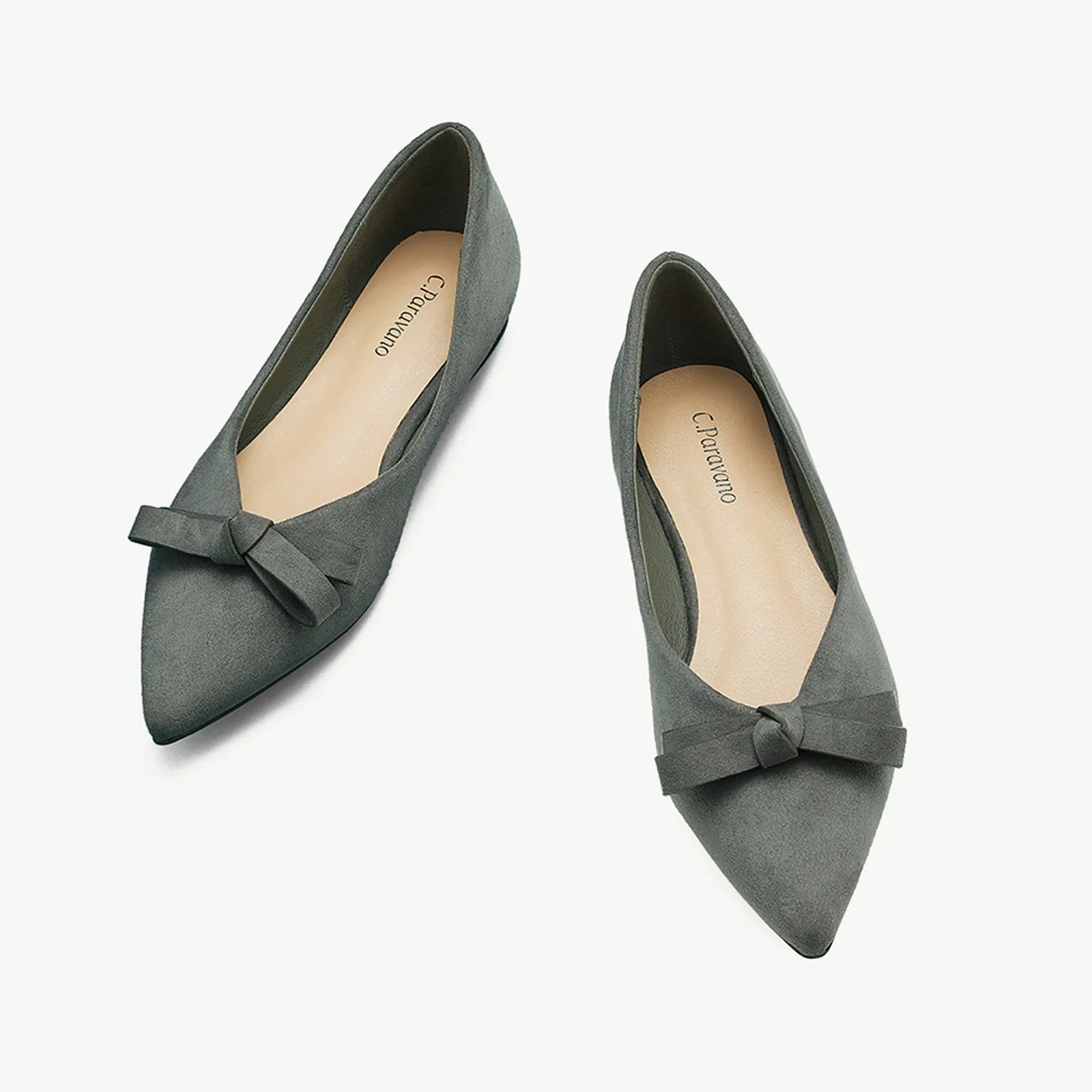 Bowknot Suede Flats (Aida)