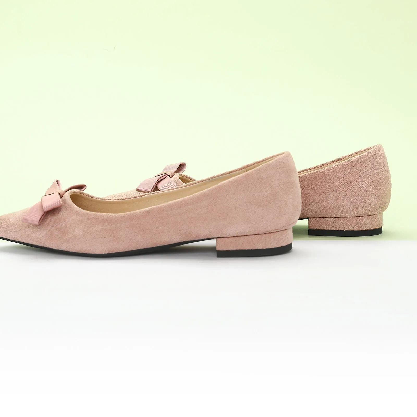 Bowknot Suede Flats (Aida)