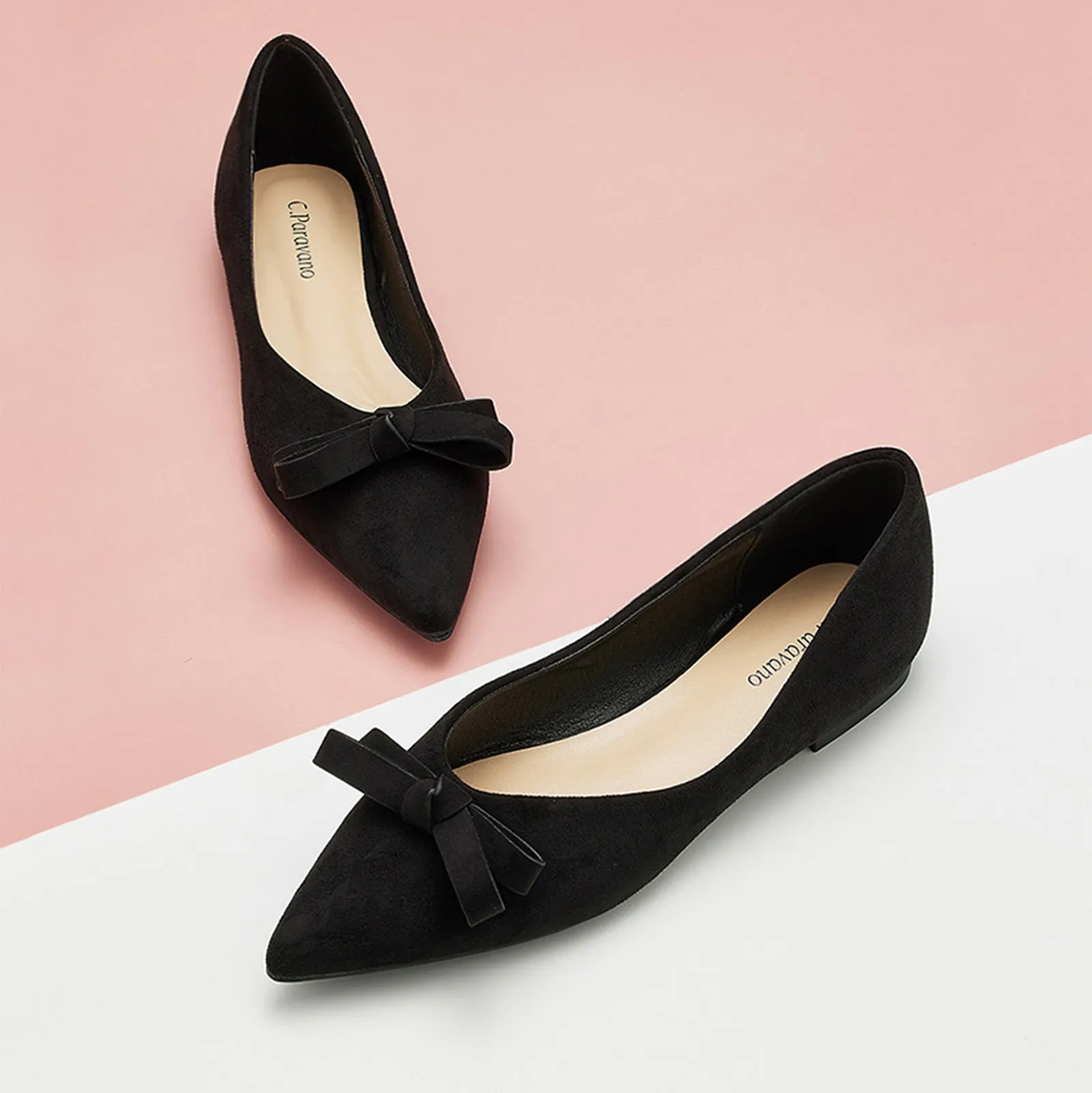 Bowknot Suede Flats (Aida)