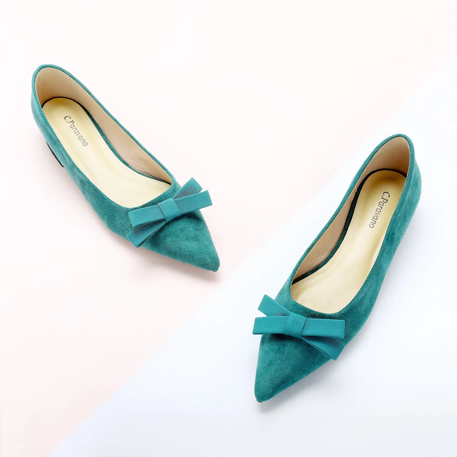 Bowknot Suede Flats (Aida)