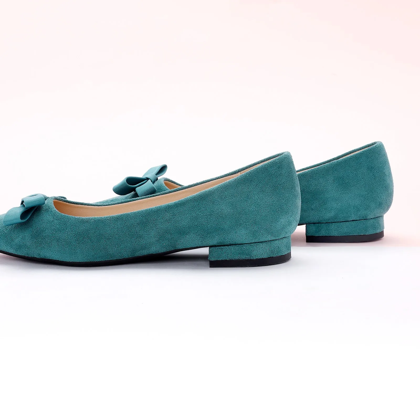 Bowknot Suede Flats (Aida)