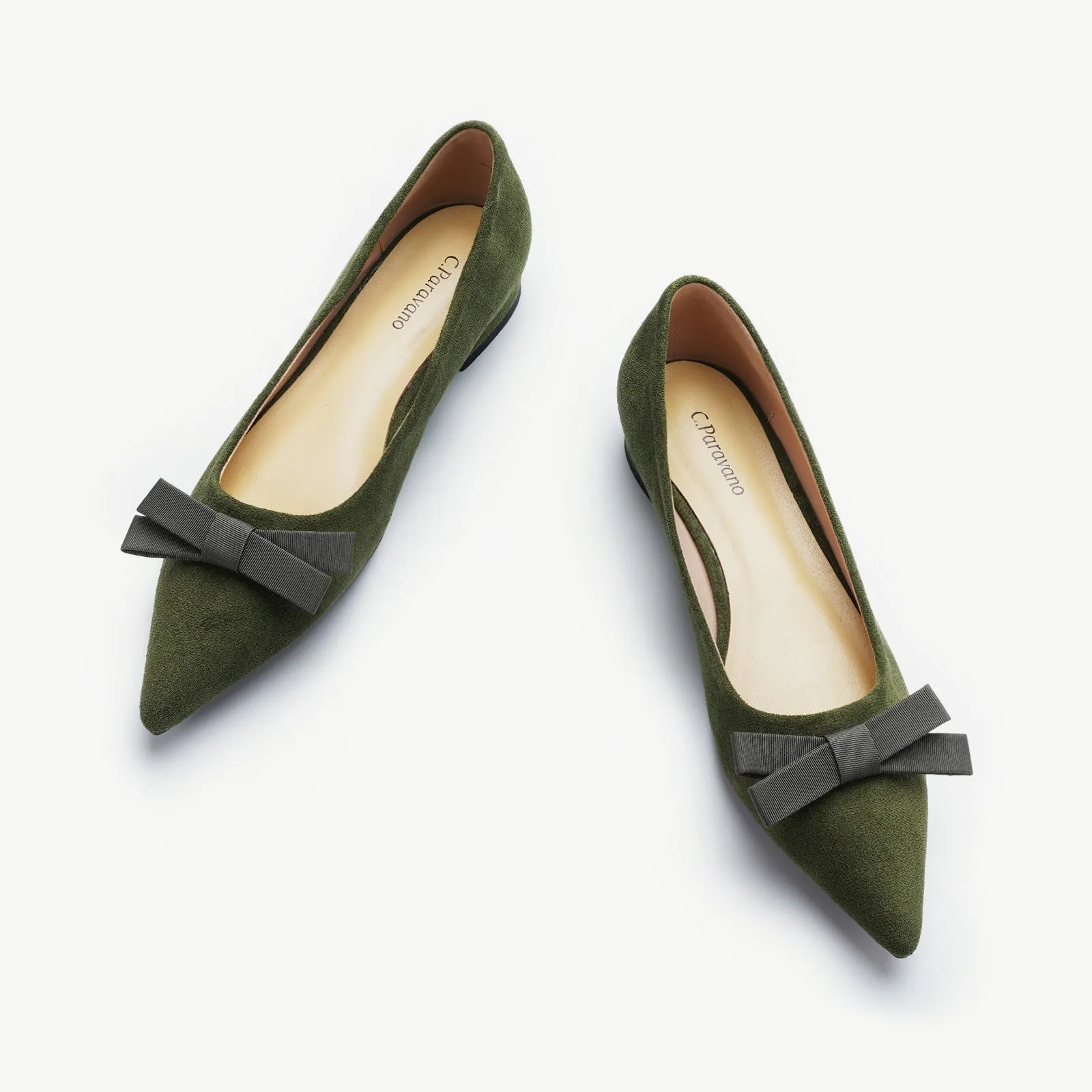 Bowknot Suede Flats (Aida)