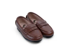 Brown Leather Hard Sole Penny Loafer