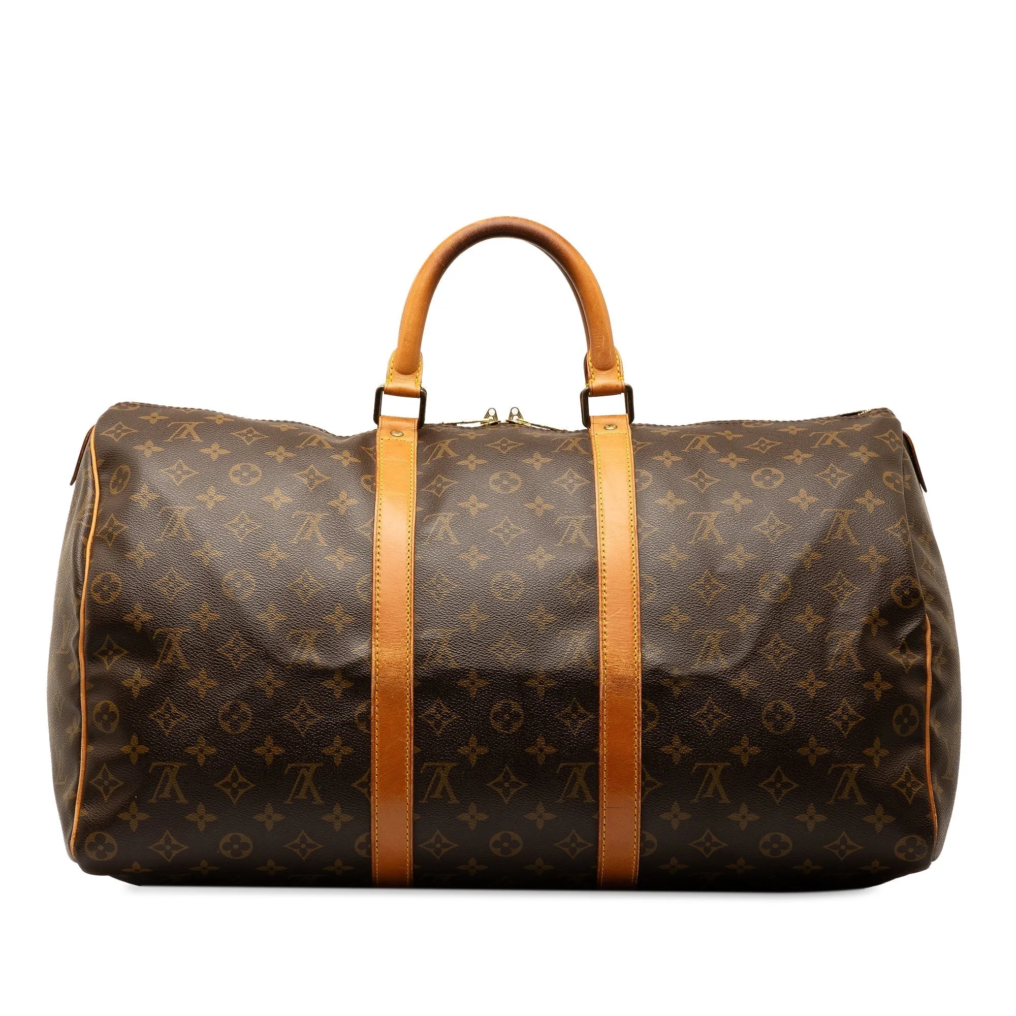 Brown Louis Vuitton Monogram Keepall 50 Travel Bag