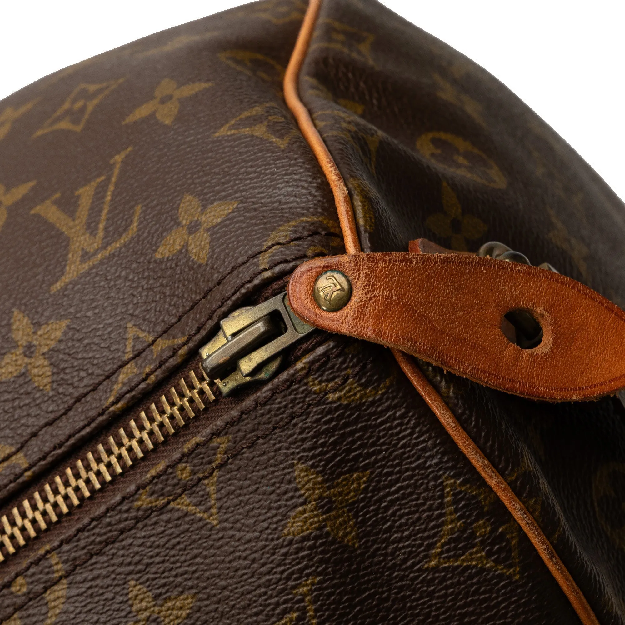 Brown Louis Vuitton Monogram Keepall 55 Travel Bag