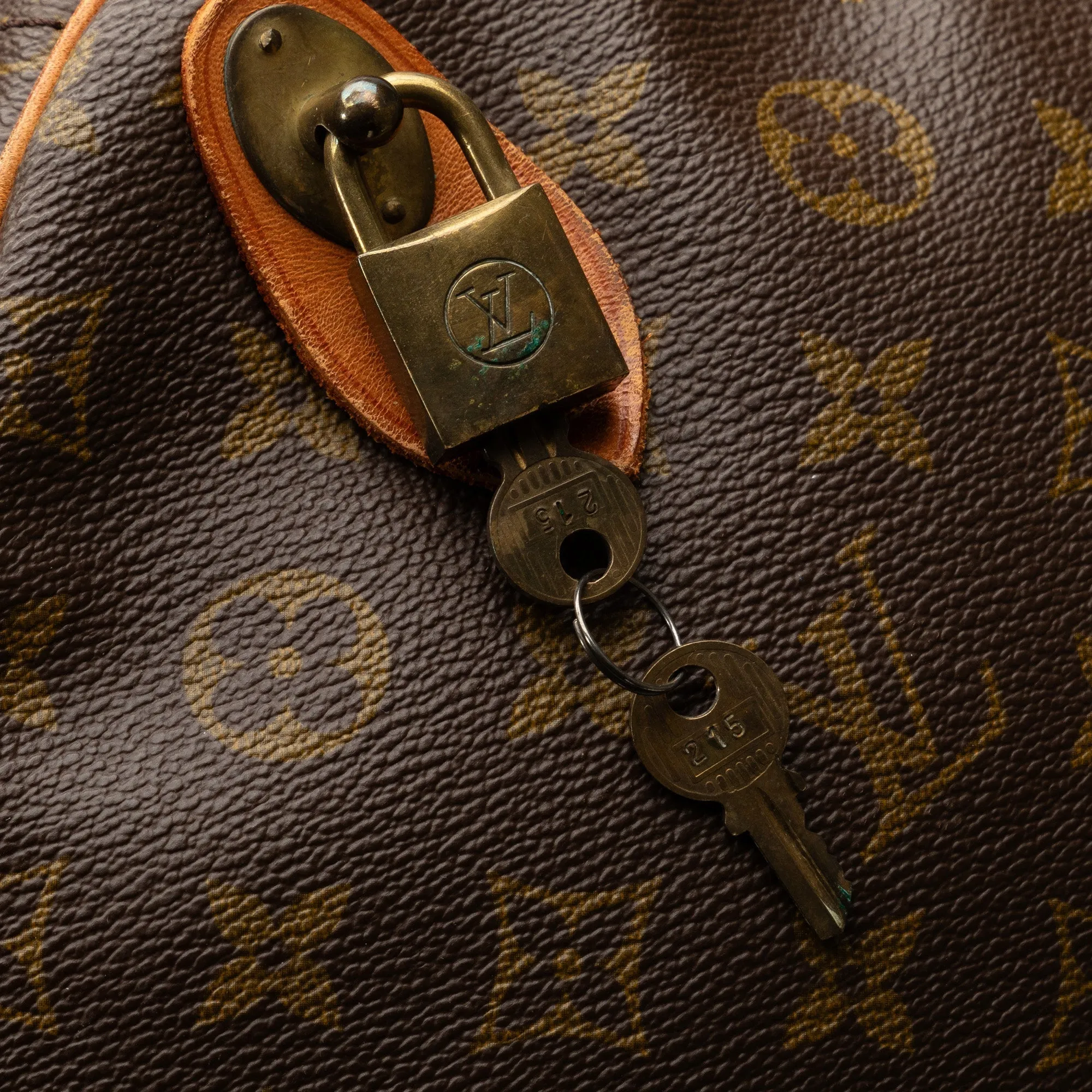 Brown Louis Vuitton Monogram Keepall 55 Travel Bag