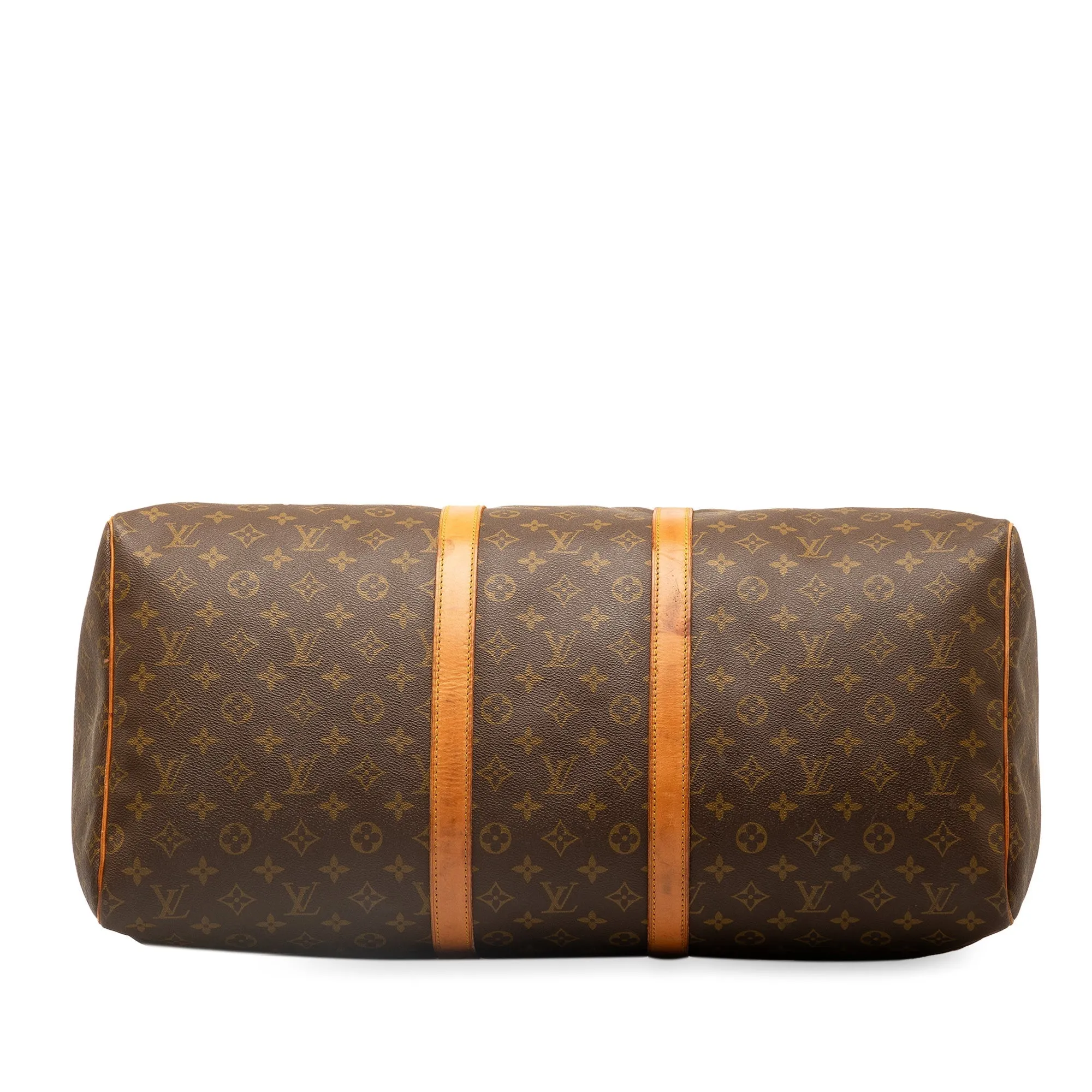 Brown Louis Vuitton Monogram Keepall 55 Travel Bag