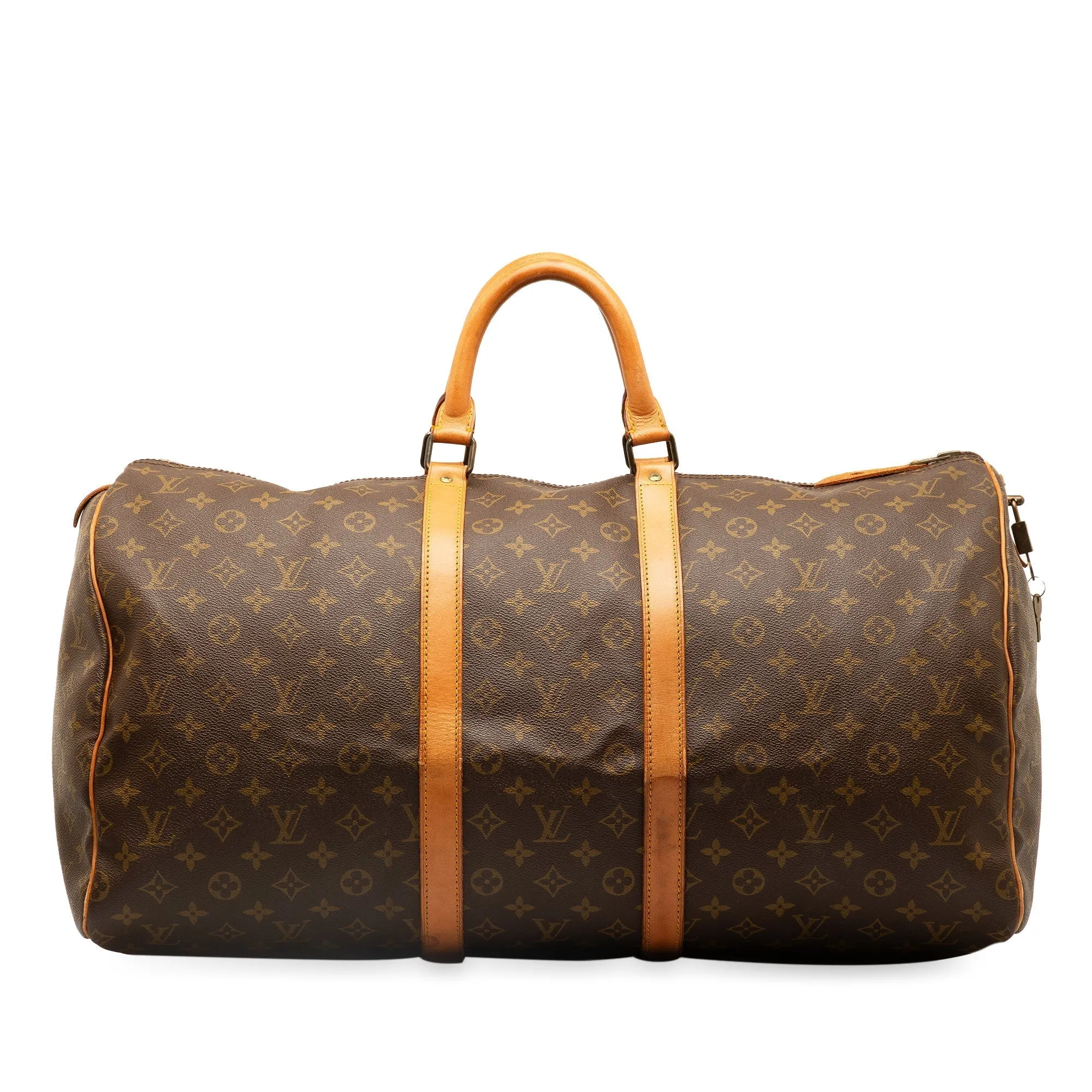 Brown Louis Vuitton Monogram Keepall 55 Travel Bag