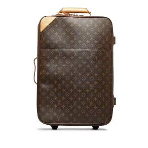 Brown Louis Vuitton Monogram Pegase 55 Travel Bag