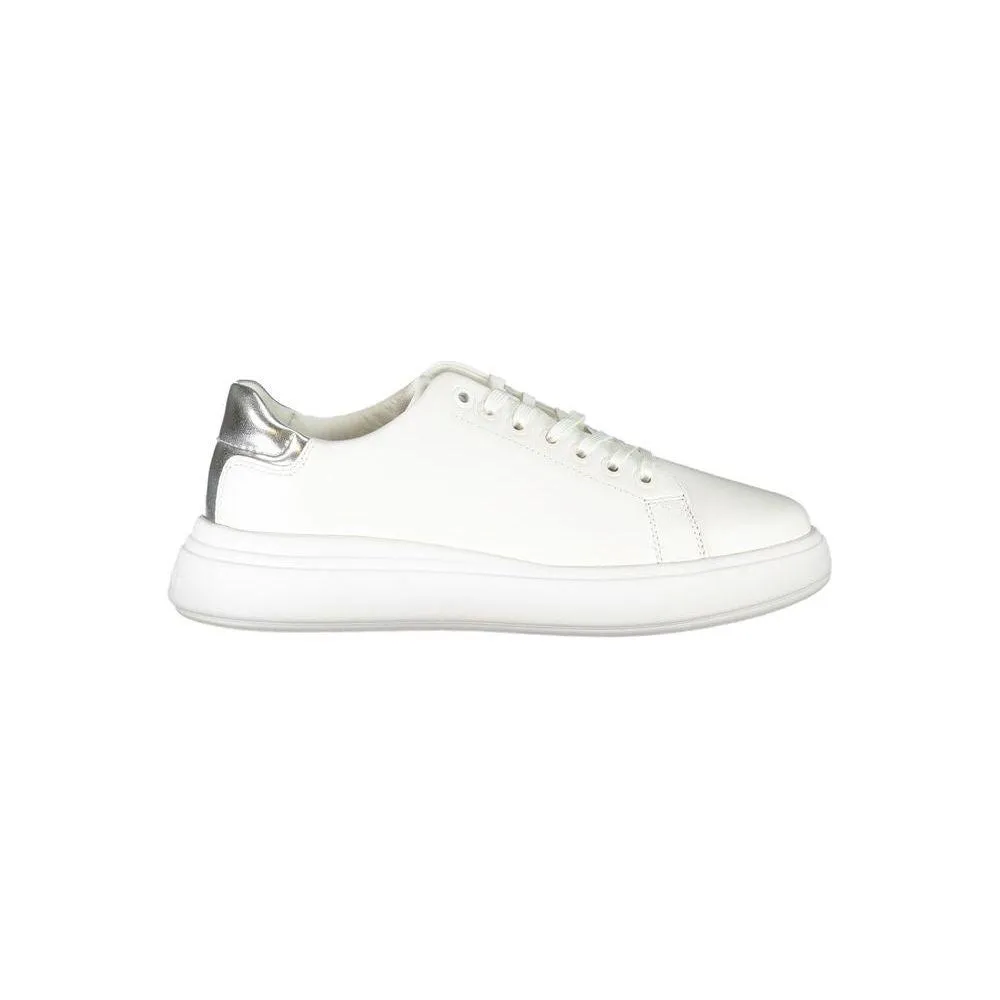 Calvin Klein Chic White Sneakers with Contrast Details