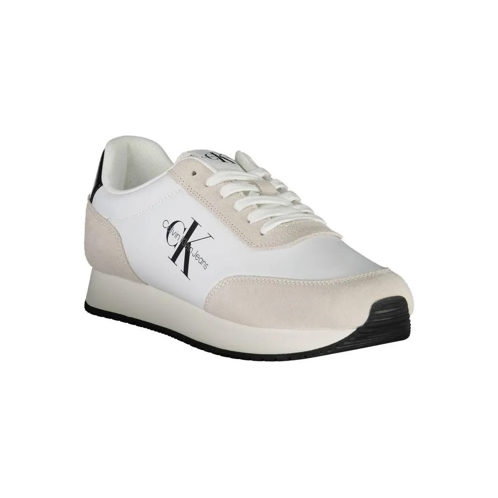 Calvin Klein Sophisticated White Sneakers with Contrast Details