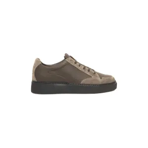 Cerruti 1881 Beige Leather Men Sneaker