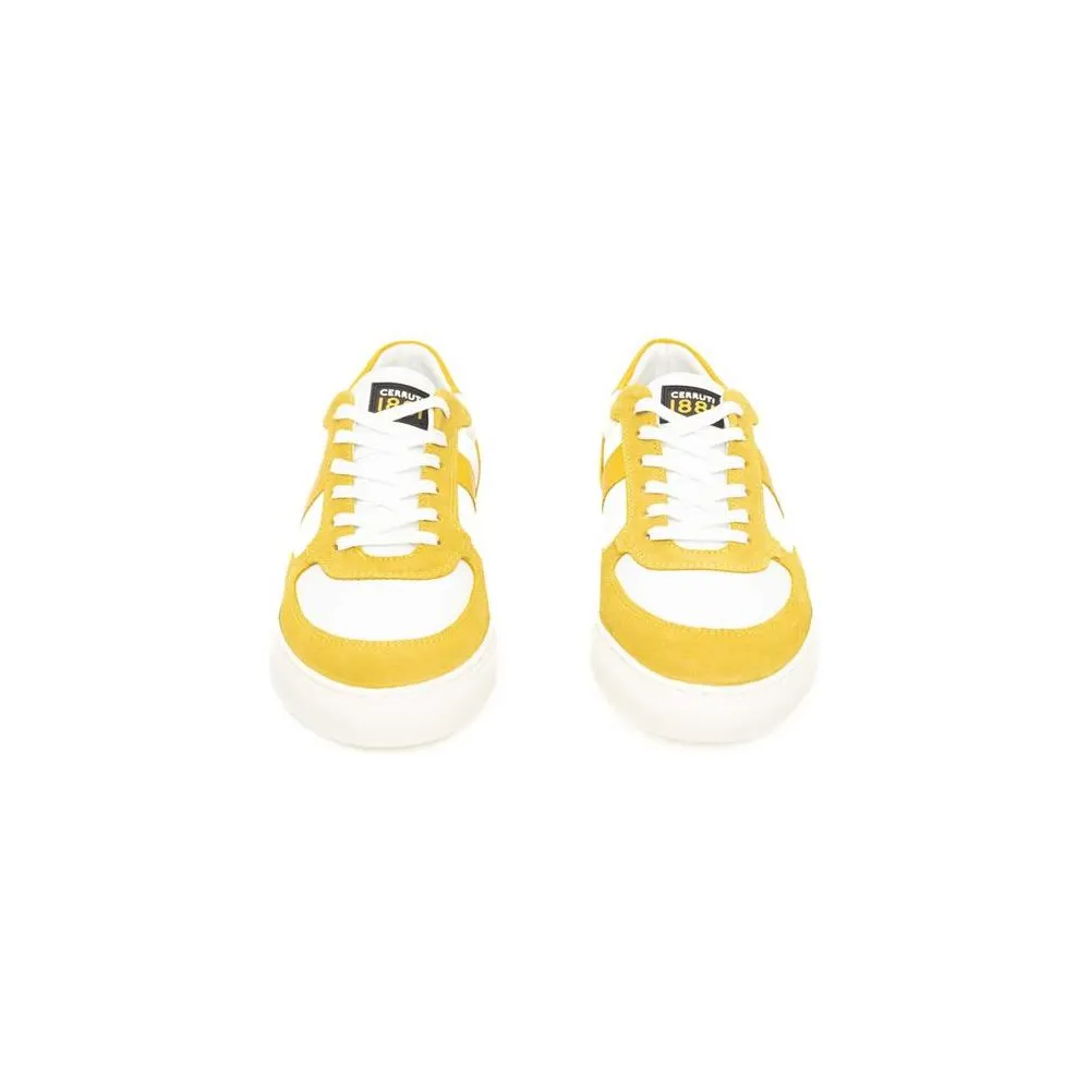 Cerruti 1881 Yellow Leather Mens Sneaker