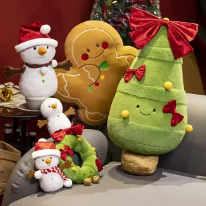 Christmas Tree Plushie – Adorable Gingerbread Reindeer & Snowman | Perfect Holiday Gift!