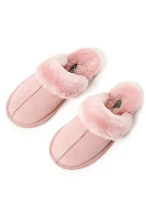 Classic Baby Pink Sheepskin Slippers