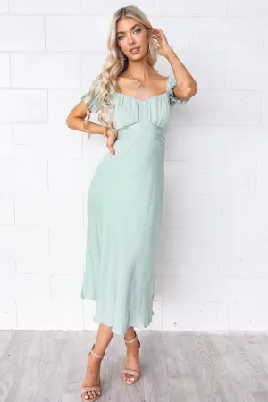 Claudia Midi Dress - Sage