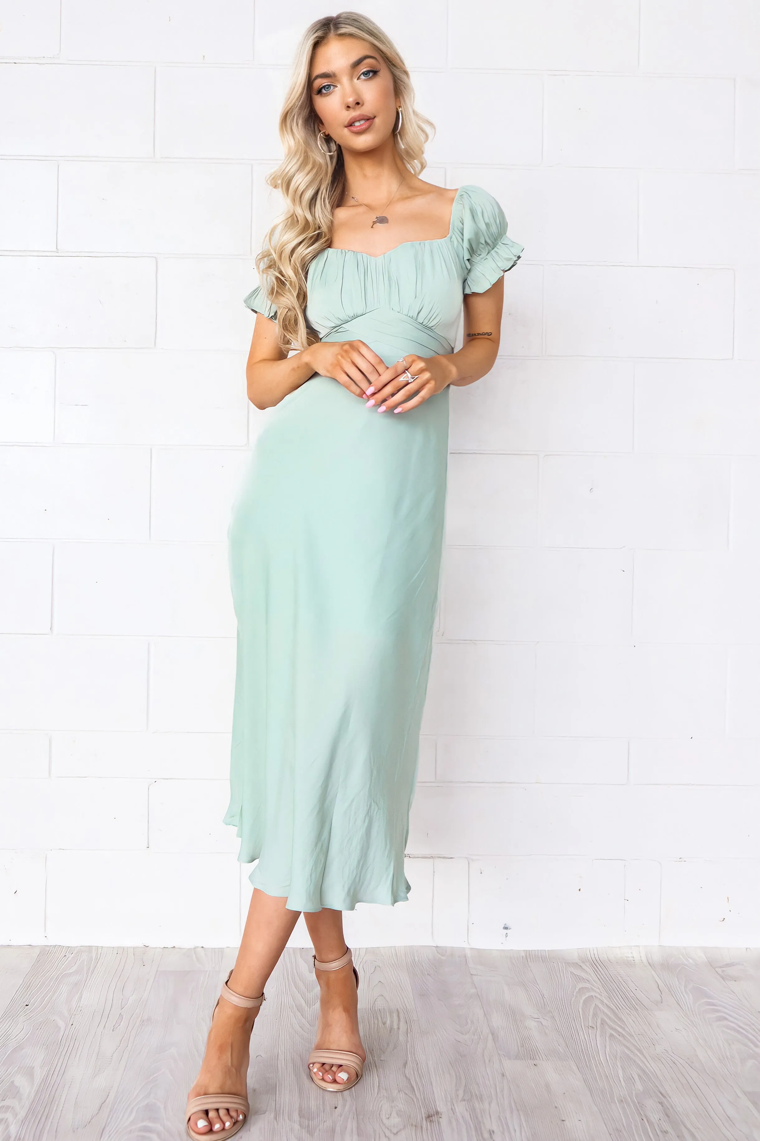 Claudia Midi Dress - Sage