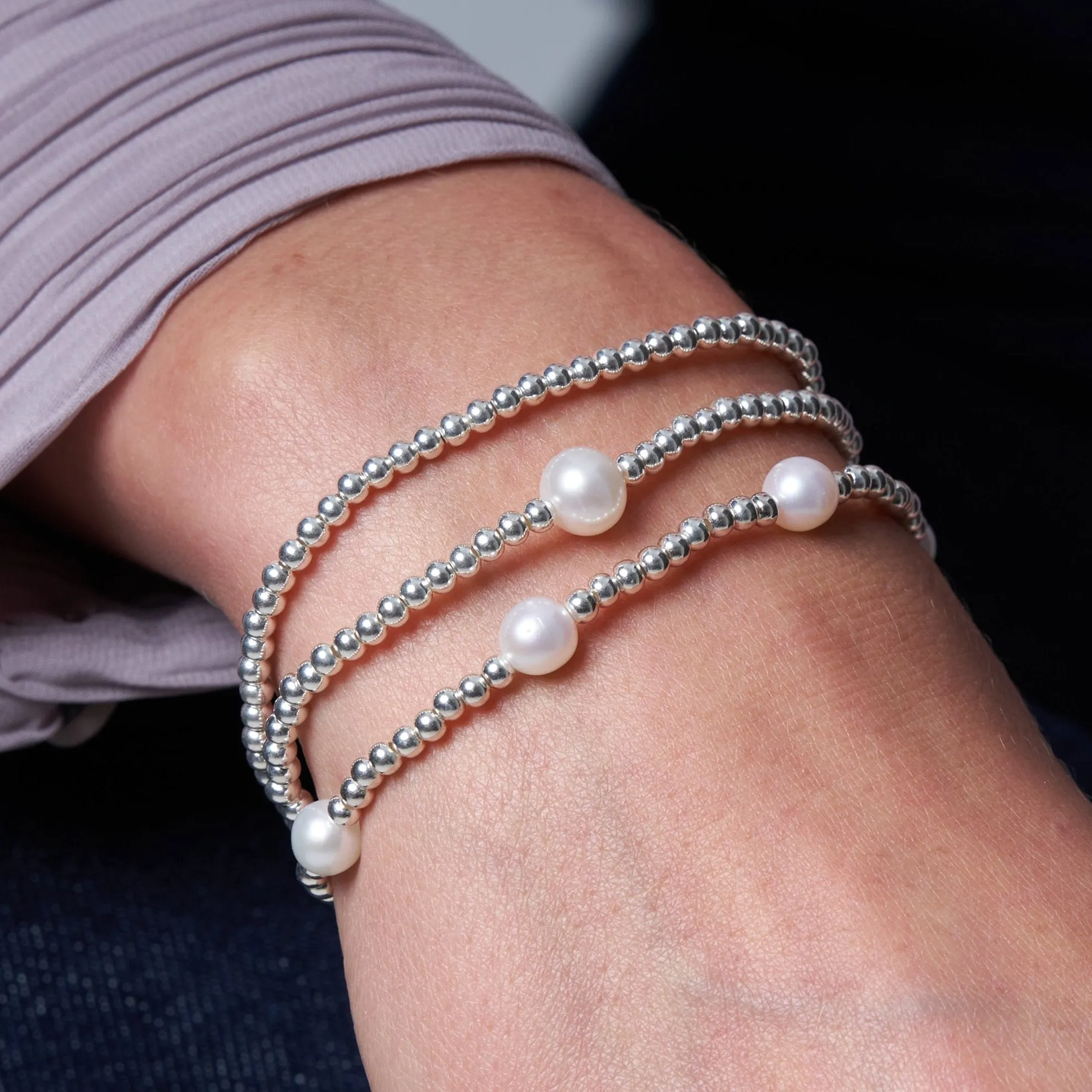 Credo Silver Bead Bracelet