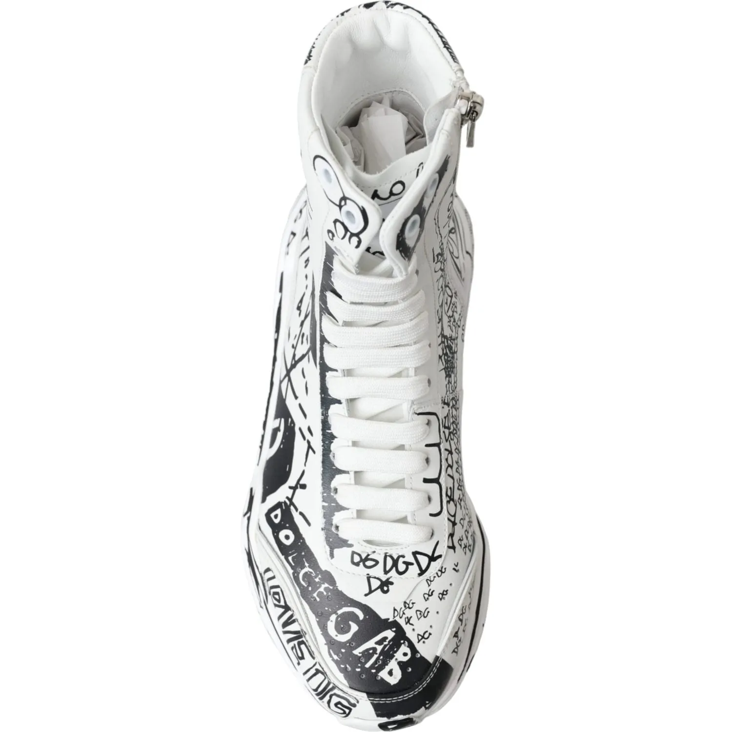 Dolce & Gabbana Daymaster Graffiti Print Mid Top Sneakers