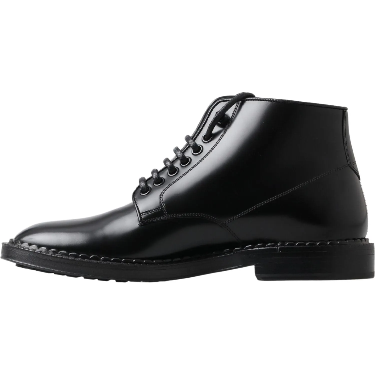 Dolce & Gabbana Elegant Black Leather Men's Boots