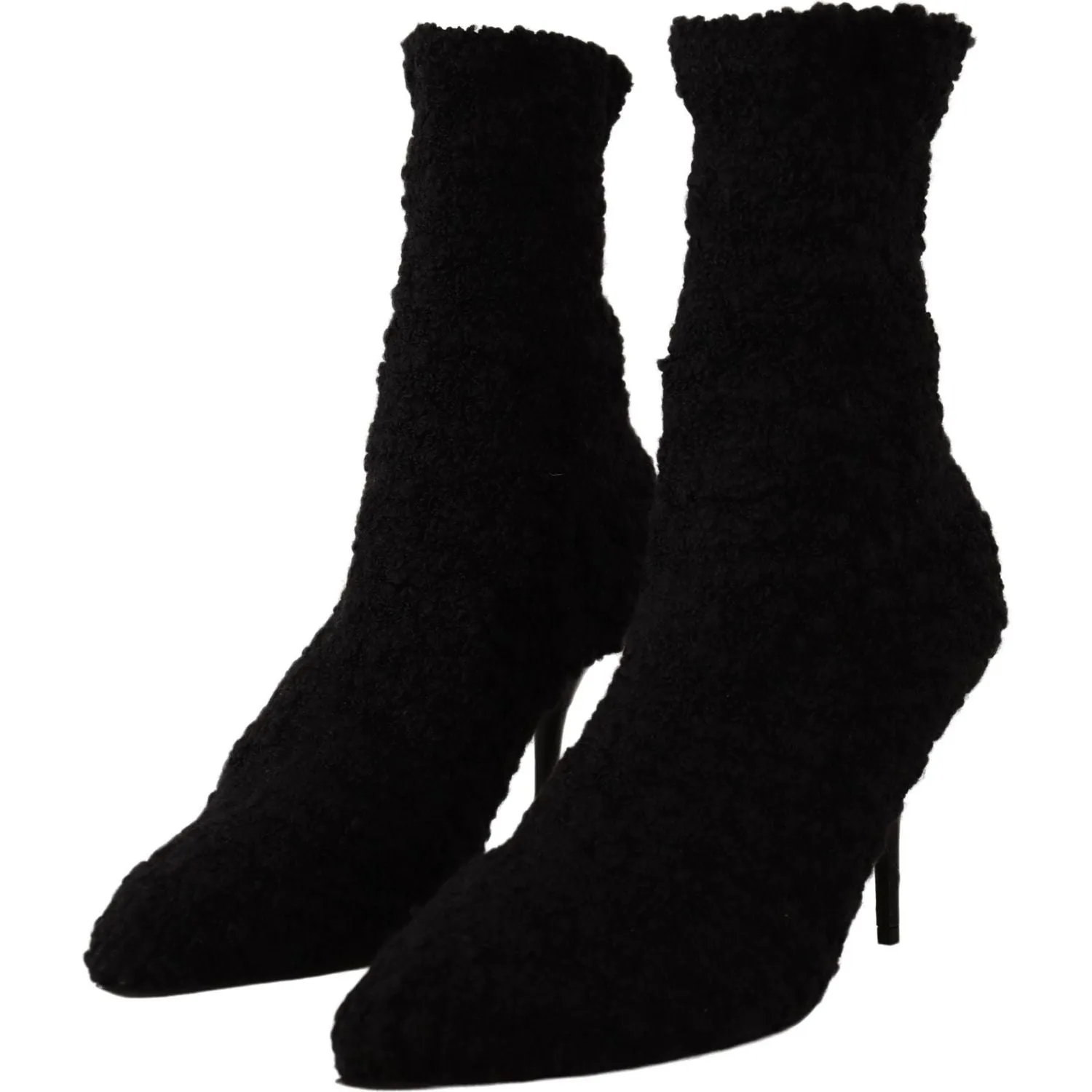 Dolce & Gabbana Elegant Black Mid-Calf Viscose Boots