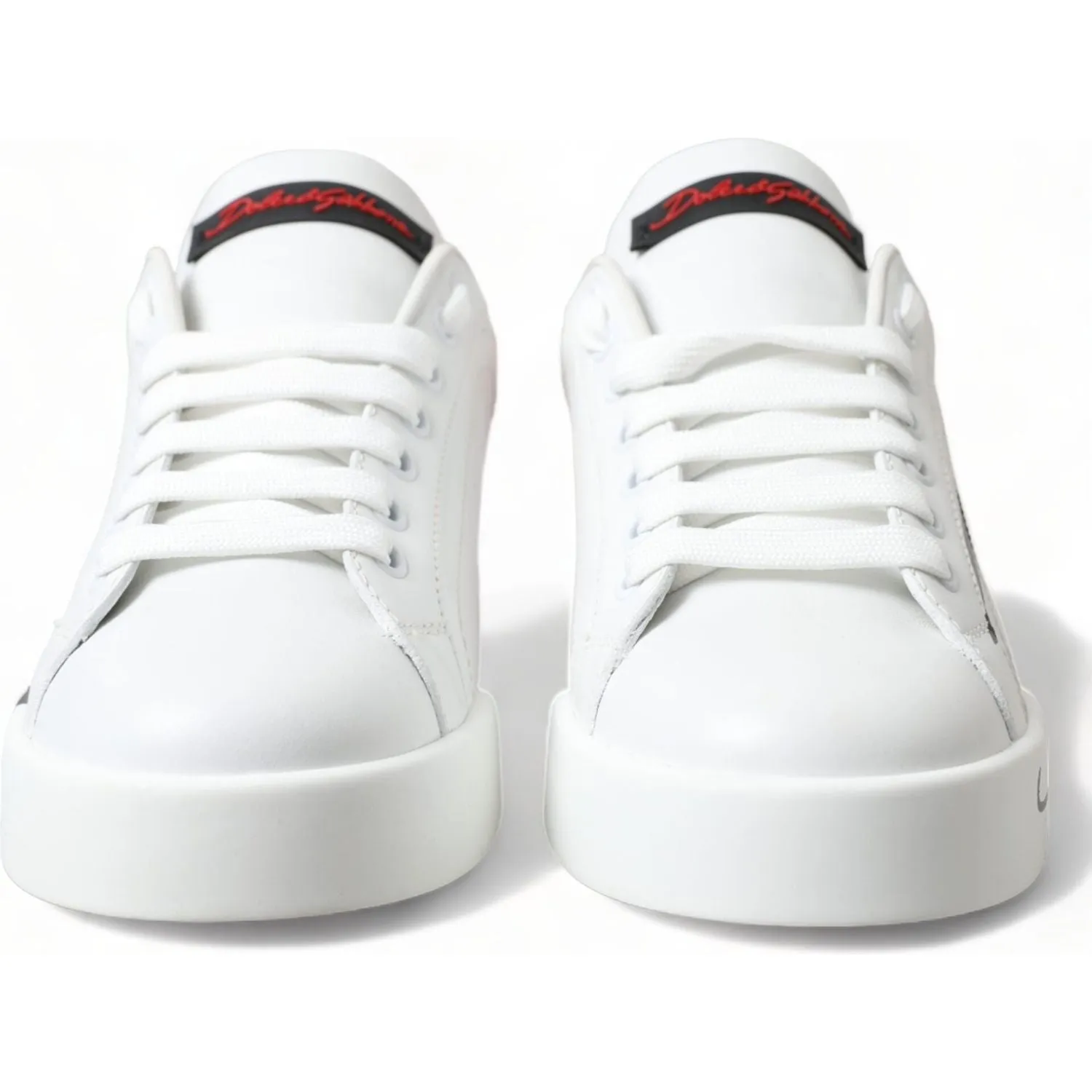 Dolce & Gabbana Elegant White Leather Portofino Sneakers