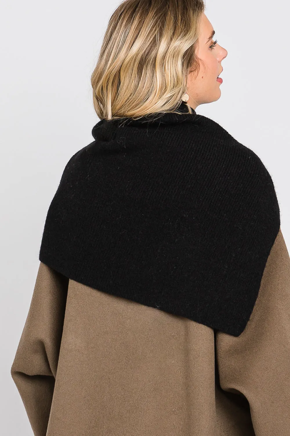 Elegant Turtle Neck Poncho