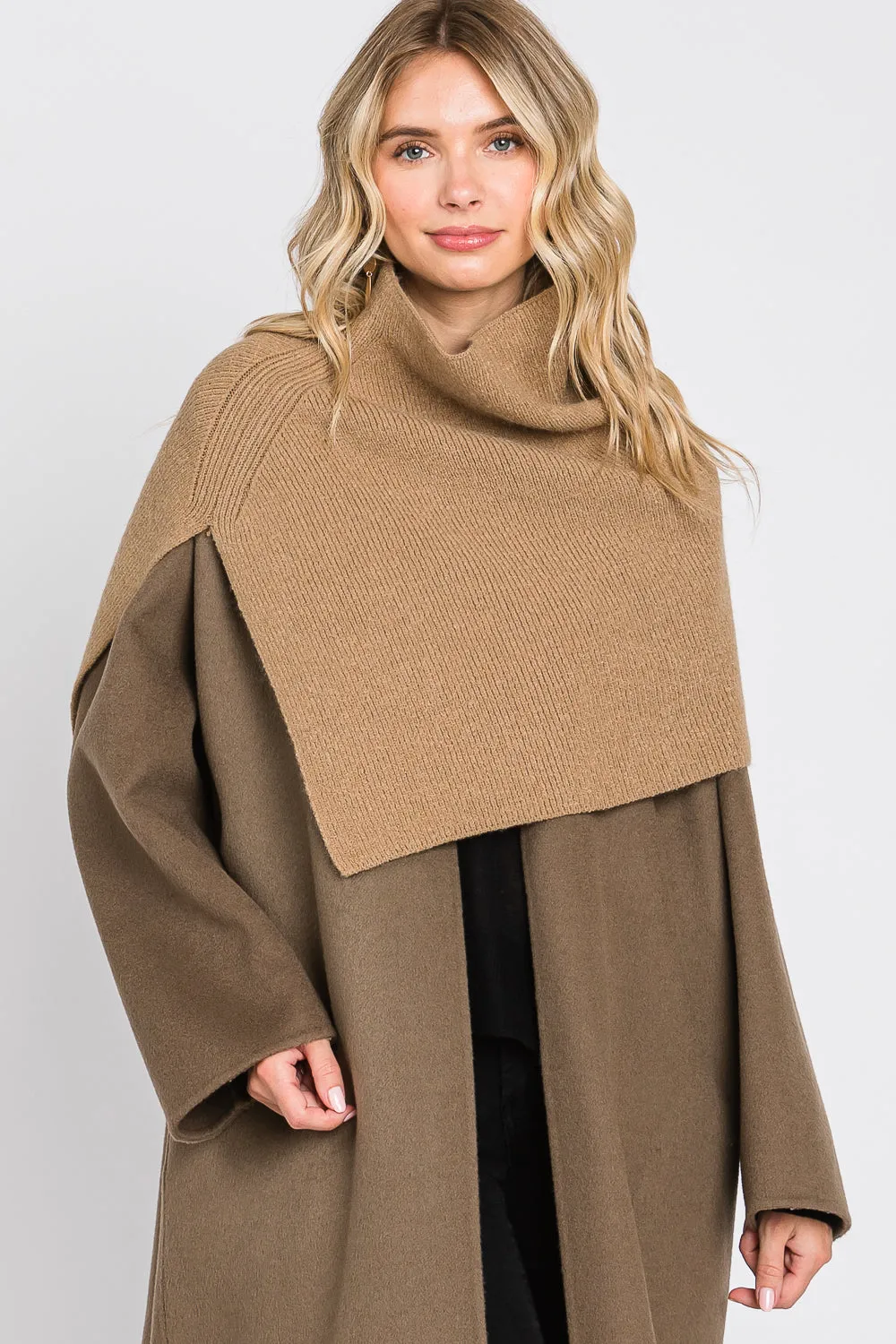 Elegant Turtle Neck Poncho